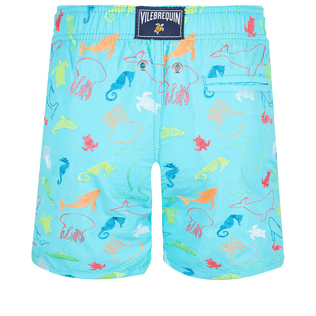 Costume da bagno bambino ricamato 1999 Focus - Edizione limitata Lazulii blue vista posteriore
