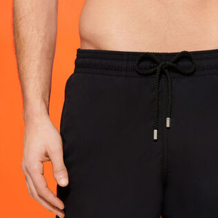 Men Swim Trunks Solid Navy details view 5