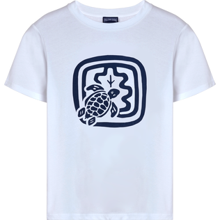 T-shirt en coton femme - Vilebrequin x Ines de la Fressange Blanc vue de face