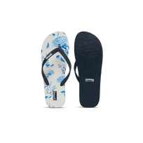 Men Flip Flops Medusa and Shells White front view