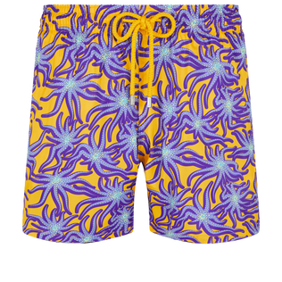 Men Swim Trunks Ultra-light and packable Octopus Band Yellow front view