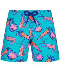 Boys Short classic Printed - Boys Ultra-light and packable Swim Shorts Crevettes et Poissons, Curacao front view