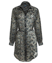 Chemisier donna in seta Pearl Nero vista frontale