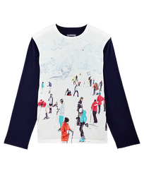 Camiseta de manga larga para hombre - Vilebrequin x Massimo Vitali Cielo azul vista frontal