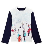 Camiseta de manga larga para hombre - Vilebrequin x Massimo Vitali Cielo azul vista frontal