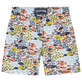Boys Swim Shorts Ultra-light and Packable Fish Family Bianco vista posteriore