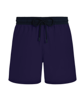 Pantaloncini mare uomo in lana Super 120S Midnight vista frontale