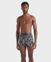 Men Short Swim Shorts Poulpes Black front worn view