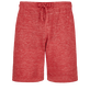 Unisex Linen Jersey Bermuda Shorts Solid China red 正面图