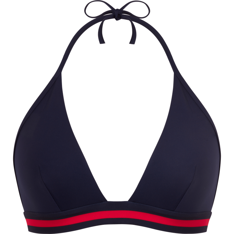 Solid Neckholder-bikinioberteil Für Damen – Vilebrequin X Ines De La Fressange - Fleche - Blau - Größe S - Vilebrequin