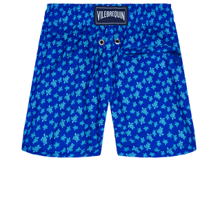 Bañador con estampado Micro Ronde Des Tortues para niño Mar azul vista trasera