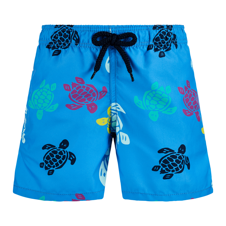 Boys Swim Shorts Ronde Des Tortues Multicolore - Costume Da Bagno - Jim - Blu