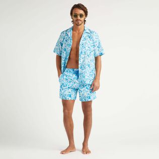 Iced Turtles Bowling-Hemd aus Baumwolle und Seide für Herren Weiss Details Ansicht 1