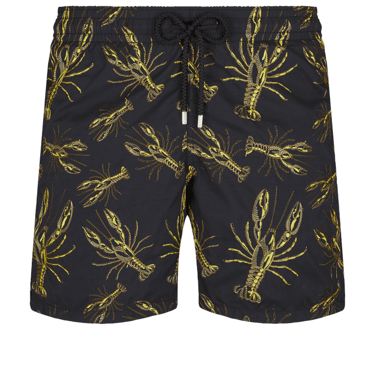 Men Swim Shorts Embroidered Lobsters - Swimming Trunk - Mistral - Black