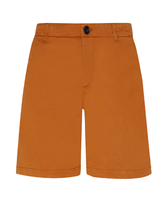 Bermuda uomo in gabardine di Tencel  Caramel vista frontale