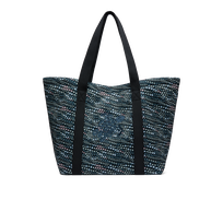 Neoprene Large Beach Bag Pearl Black front view