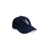 男士 VBQ 花纹亚麻帽 Navy 正面图