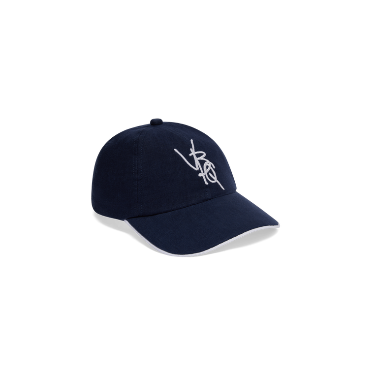 Vilebrequin Men Linen Cap Vbq Line - Camo - Blue - Size OSFA