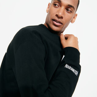 Sweatshirt homme en coton imprimé Turtles - Vilebrequin x BAPE® BLACK Noir vue de détail 1