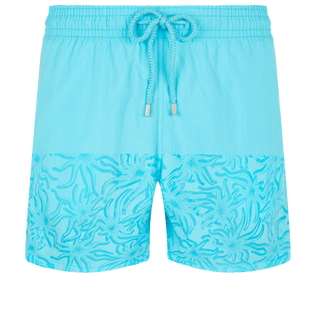 Bañador con estampado Octopus Band reactivo al agua para hombre Lazulii blue vista frontal desgastada