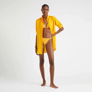 女士纯色亚麻衬衫裙 Mango 细节视图1