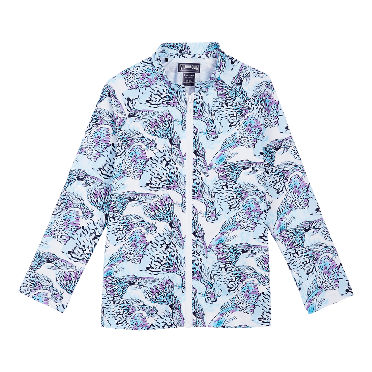 Langärmeliger Isadora Fish Rashguard Mit Reißverschluss Für Kinder - Ginko-z - Weiss - Größe 4 - Vilebrequin
