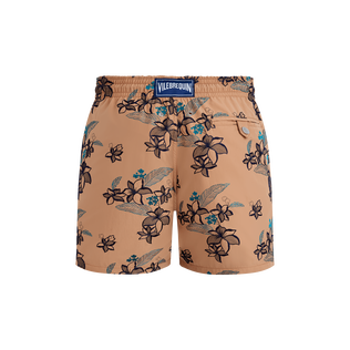 Maillot de bain homme brodé Flowers Power - Edition Limitée Moka vue de dos