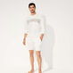 Bermudas de color liso para hombre y mujer Blanco tiza detalles vista 4