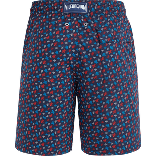 Pantaloncini mare uomo lunghi elasticizzati Micro Ronde Des Tortues Rainbow Blu marine vista posteriore