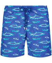 Bañador con bordado Requins 3D para hombre de edición limitada Purple blue vista frontal