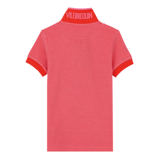 Boys Cotton Changing Polo Solid Poppy red back view