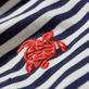 Camiseta a rayas para niño Marino / blanco detalles vista 2