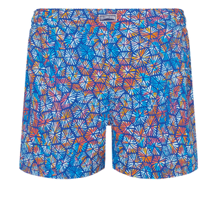 Pantalón corto de baño con estampado Carapaces Multicolores para mujer Mar azul vista trasera