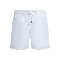 Bañador de color liso para hombre Blanco vista frontal