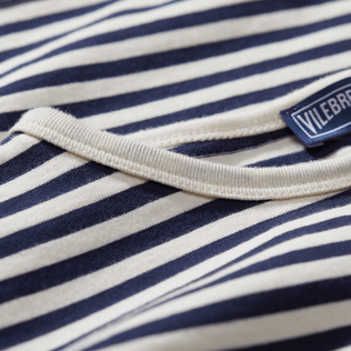 Girls' T-Shirt Stripes Navy / white details view 1