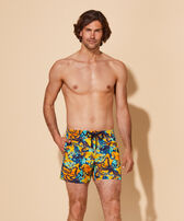 Men Stretch Swim Shorts Poulpes Tie and Dye Sun front worn view