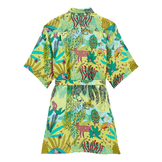 Chemisier donna in lino Jungle Rousseau Zenzero vista posteriore