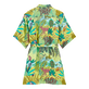 Chemisier donna in lino Jungle Rousseau Zenzero vista posteriore