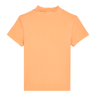 Boys Tencel Cotton Polo Solid Fluo fire back view