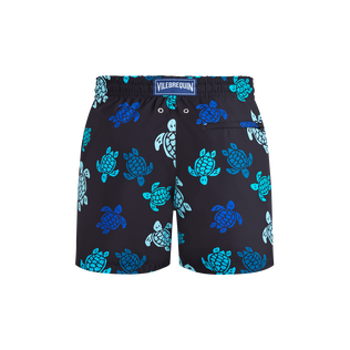 Maillot de bain ultra-léger et pliable homme Tortues Multicolores Noir vue de dos
