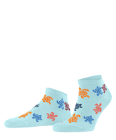 Calze corte uomo Rondes des Tortues Multicolores - Vilebrequin x Falke Acqua vista frontale
