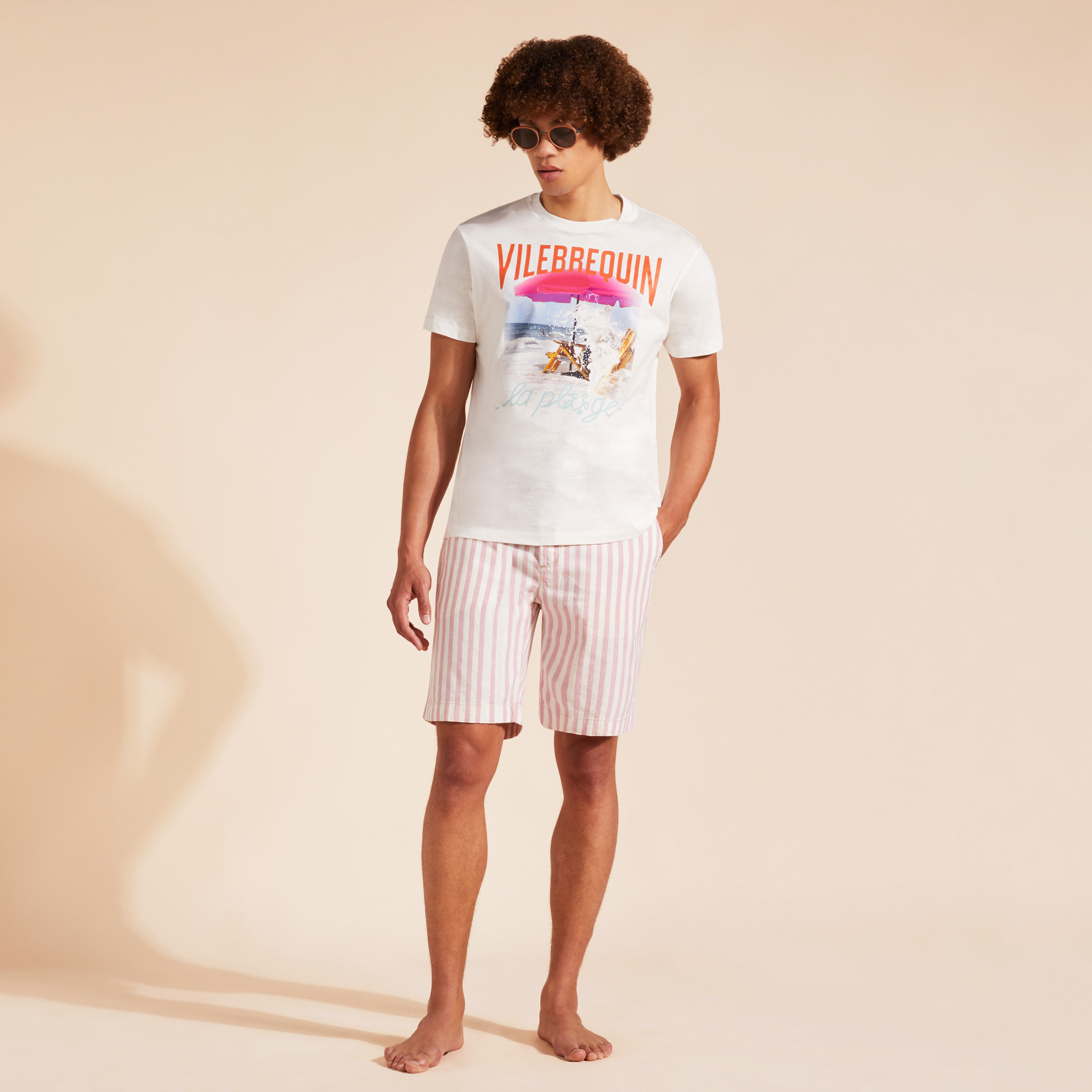 Bermuda en Coton et Lin Raye Homme Short Homme Vilebrequin