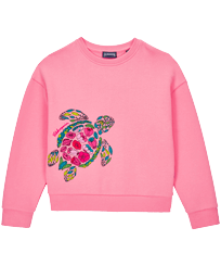 Girls Crewneck Sweatshirt Provencal Turtles Candy front view