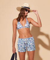 Isadora Fish Badeshorts für Damen Weiss Vorderseite getragene Ansicht