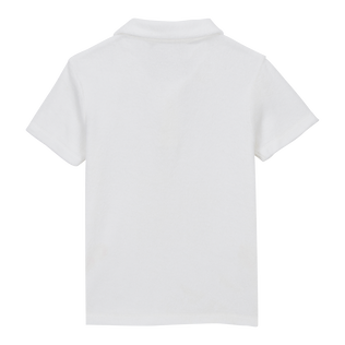 Polo bambino in spugna tinta unita Bianco vista posteriore