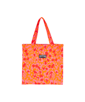 New Leopard 中性亚麻沙滩包 Apricot 正面图