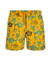 Men Swim Shorts Embroidered Tropical Turtles - Limited Edition Maiz vista frontal