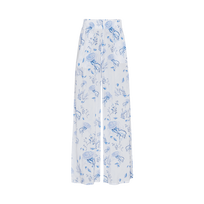 Women Viscose Pants Medusa and Shells White 正面图