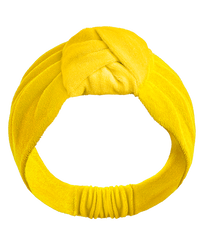 Bandeau pour cheveux femme en éponge - Vilebrequin x JCC+ - Edition limitée Cedrat vue de face