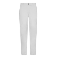 Men Tencel Satin Regular Pants White front view